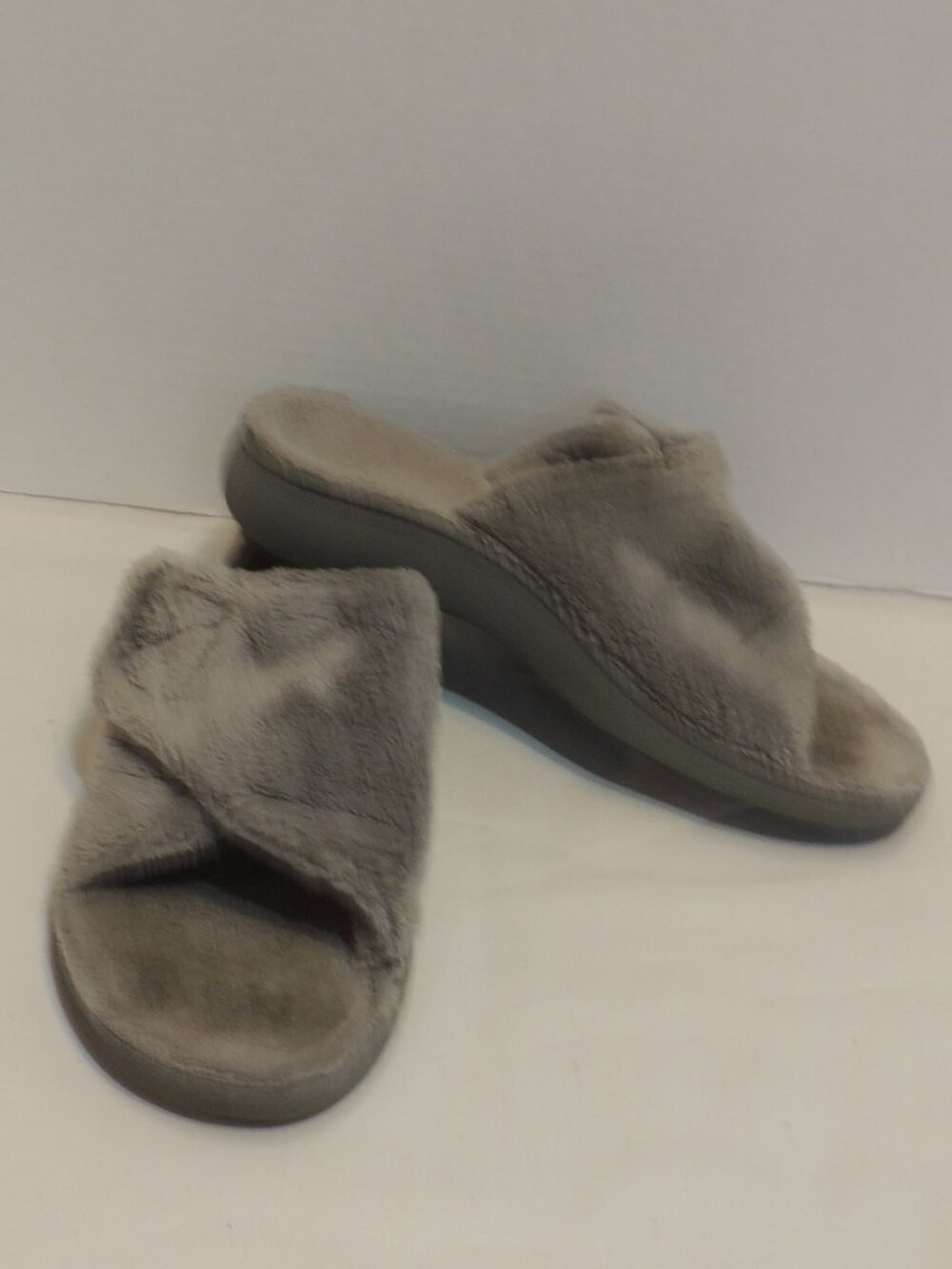 Sol Bean Sandals Woman Size 41 (EU10) Gray Airport Travel Slide On Sandals